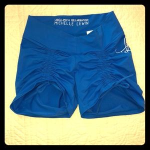 Front tie workout shorts